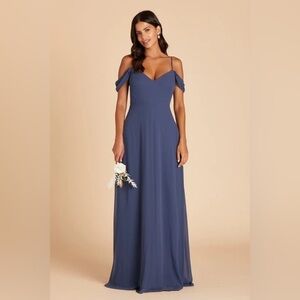 NWT Birdy Grey Devin Convertible Dress in Chiffon Slate Blue